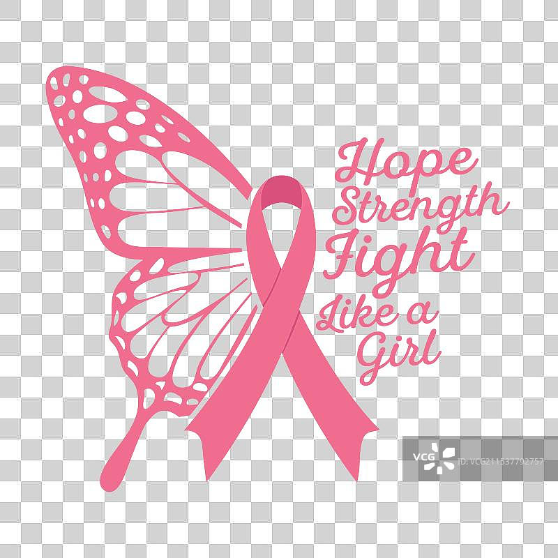 粉色十月，希望，力量，像女孩一样战斗图片素材