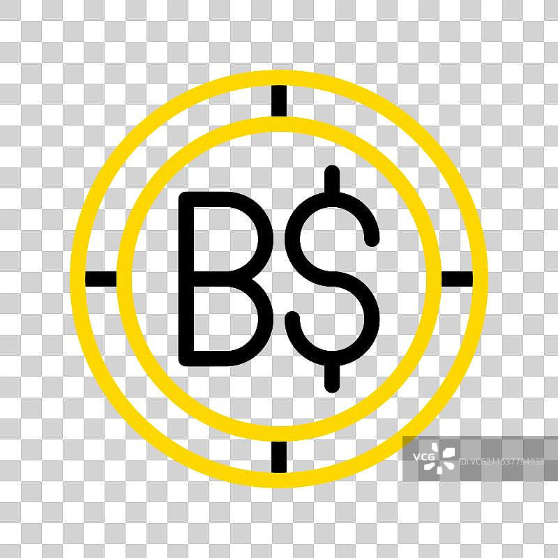 文莱元货币图标金融硬币符号图片素材