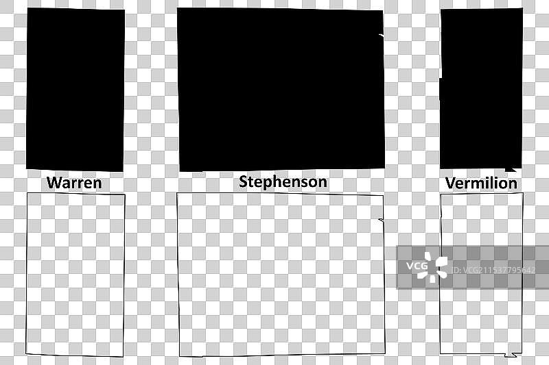 维尔米利昂县和斯蒂芬森县，伊利诺伊州图片素材