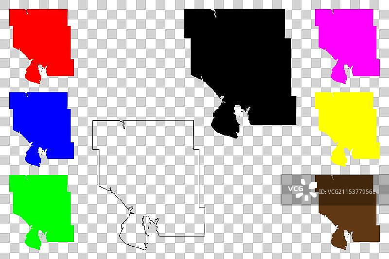 北达科他州蒙特雷尔县，美国县图片素材