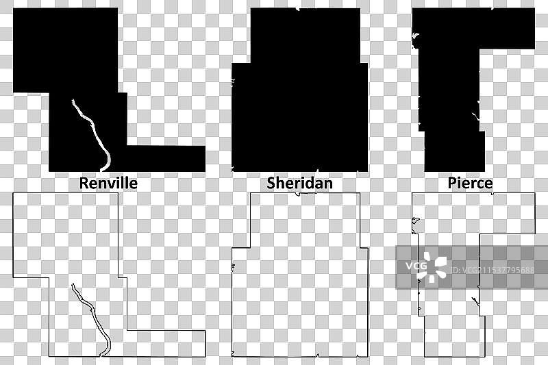 皮尔斯·谢里丹和伦维尔县，北达科他州图片素材