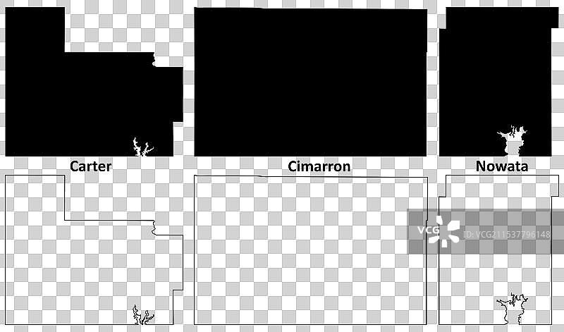 卡特县、诺瓦塔县和西马龙县，俄克拉荷马州图片素材