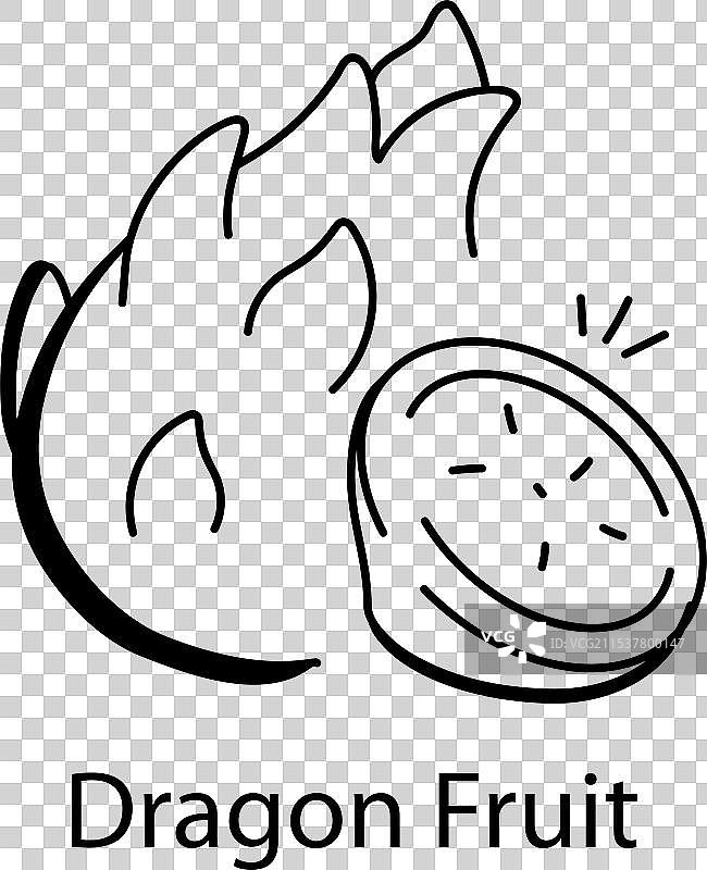 龙果的基础RGB草图风格图标图片素材