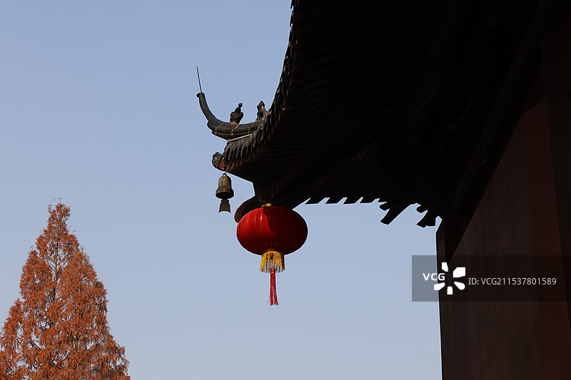 栖霞寺枫叶图片素材