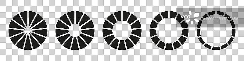 13等分的甜甜圈图饼图图片素材