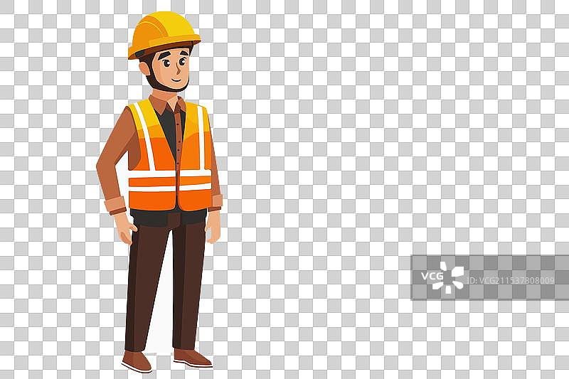 穿着安全装备的建筑工人图片素材