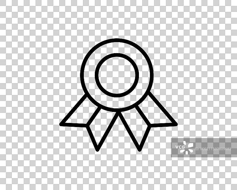 优质奖牌图标，带丝带，最佳选择图片素材