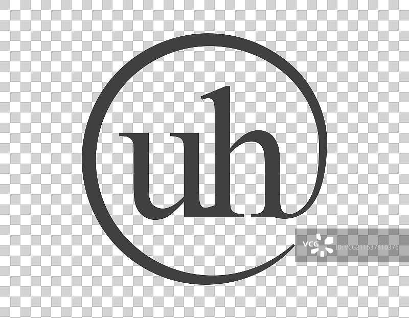 带圆形的两个字母组合的电子邮件标志图片素材