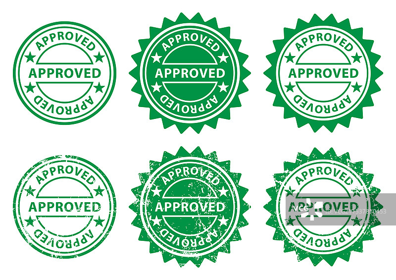 批准文本字母磨损风格橡胶印章图片素材