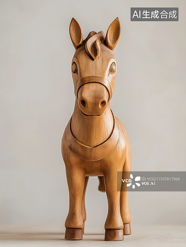 【AI数字艺术】12生肖系列图木雕风格-午马图片素材