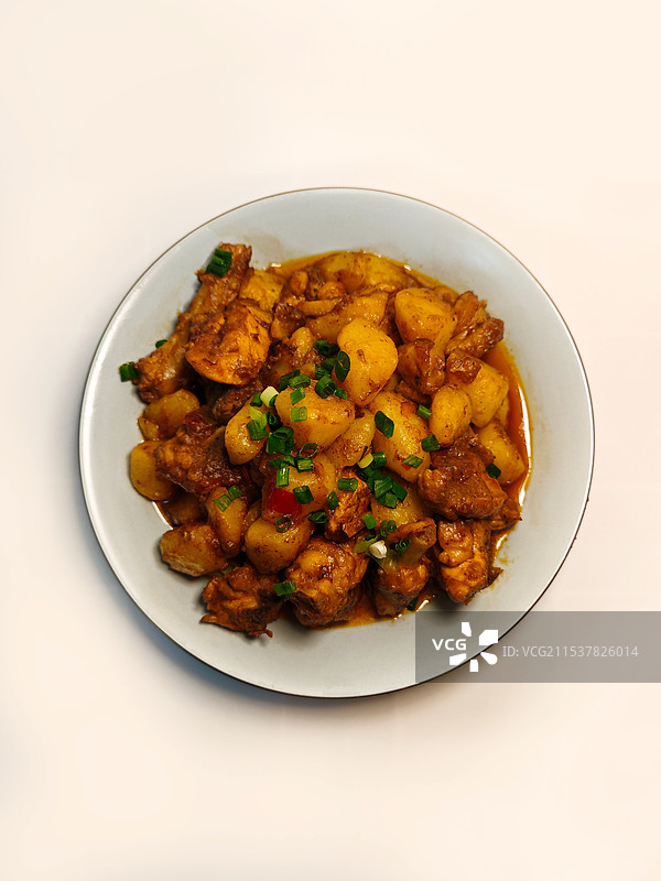 土豆烧鸡图片素材