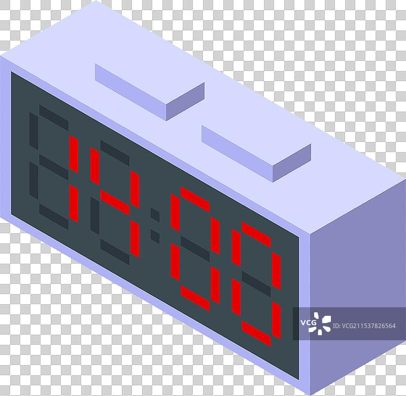 数字闹钟显示红色数字时间图片素材