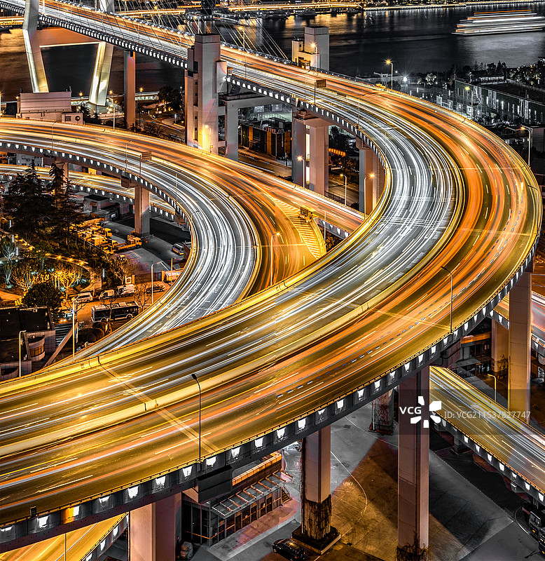 上海南浦大桥夜景图片素材