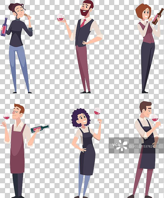 美酒专家餐厅侍酒师图片素材