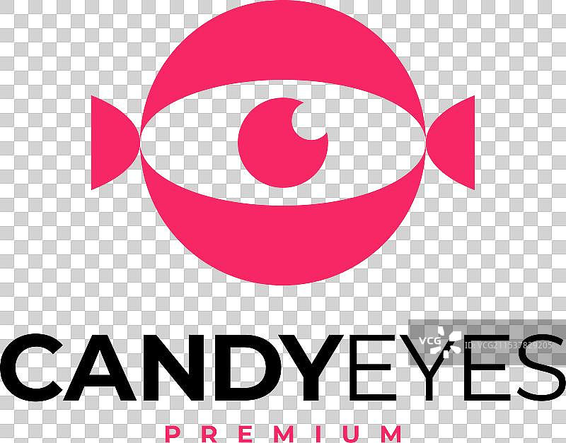 糖果眼睛甜美的负空间标志图标图片素材