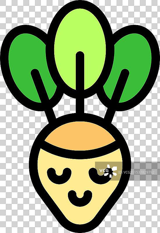 可爱的微笑闭眼萝卜图标图片素材