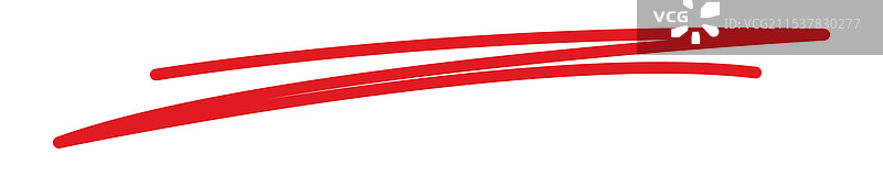 红色线条标记下划线形状图片素材