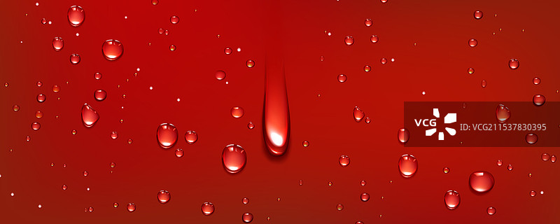 红色水滴背景，玻璃上的可乐滴落图片素材