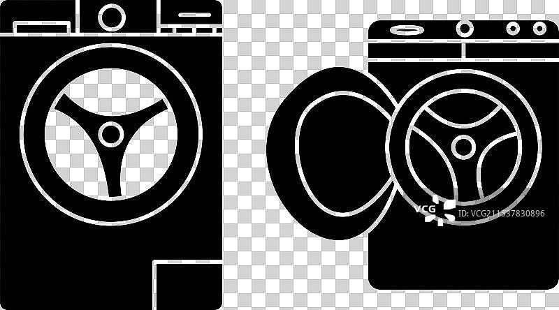 洗衣机轮廓图片素材