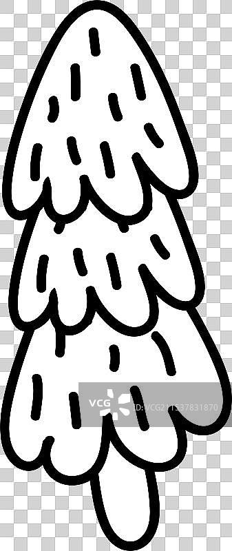 松树涂鸦图片素材