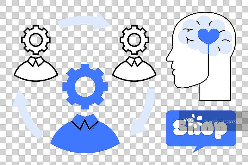 团队合作中的头脑风暴与商业创新图片素材