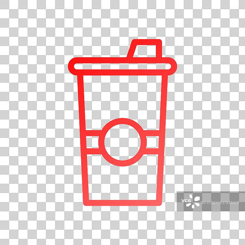 饮料图标渐变红色夏季海滩符号图片素材