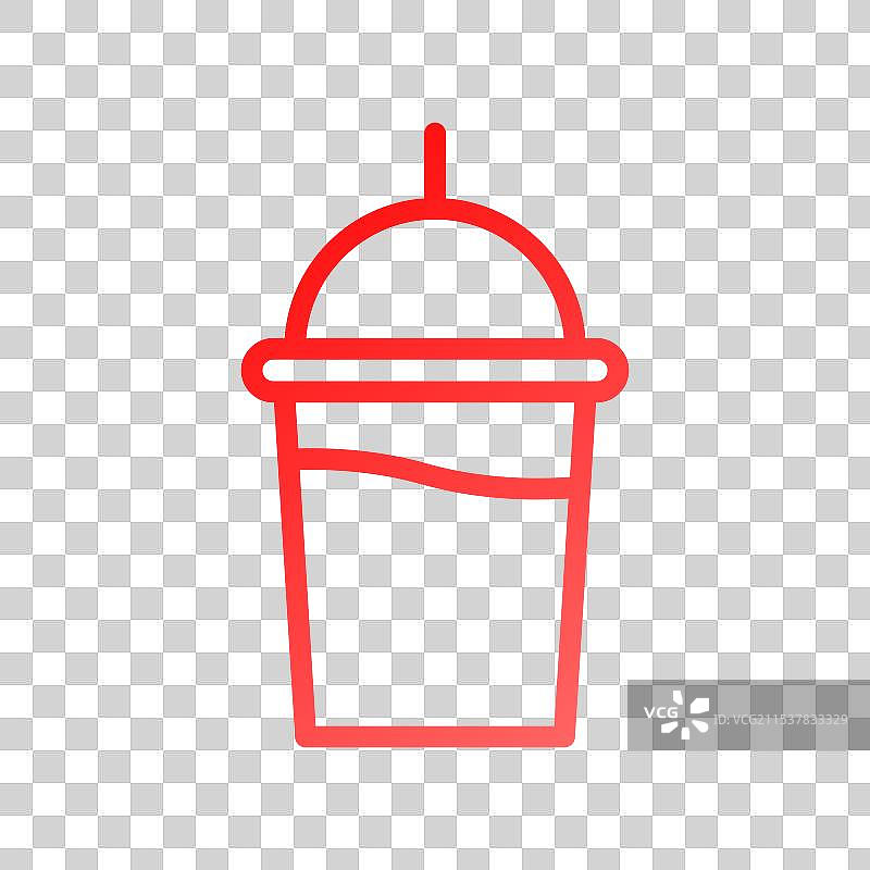 饮料图标渐变红色夏季海滩符号图片素材