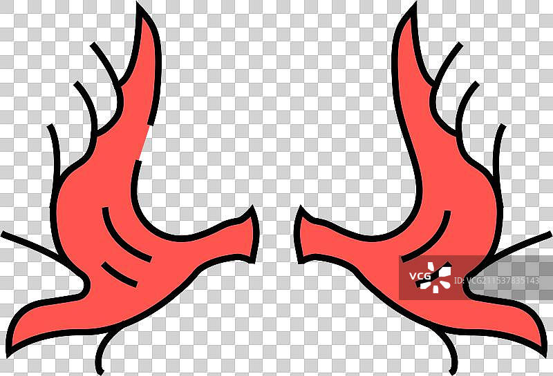 驼鹿角动物图标颜色图片素材