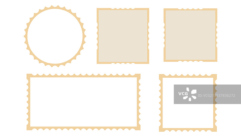复古邮票空白邮资标记图片素材