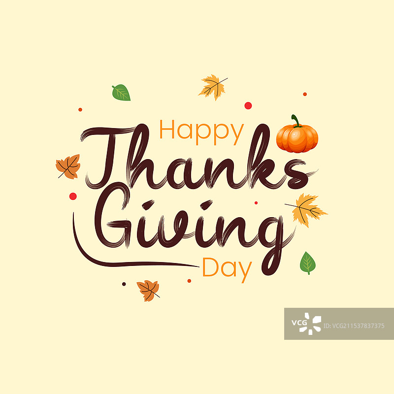 感恩节快乐字母排版模板图片素材