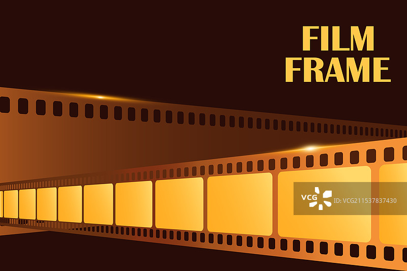 闪亮交叉胶卷的电影框背景图片素材