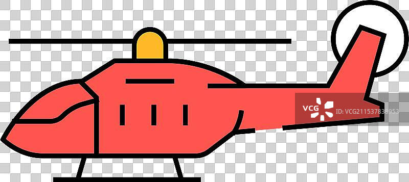 警用直升机犯罪图标颜色图片素材