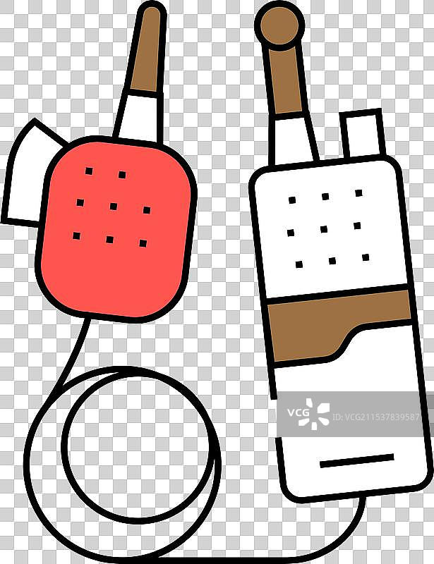 警察对讲机犯罪图标颜色图片素材