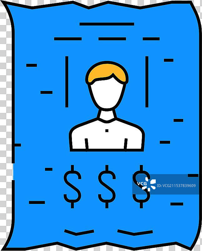 通缉令犯罪图标彩色设计图片素材