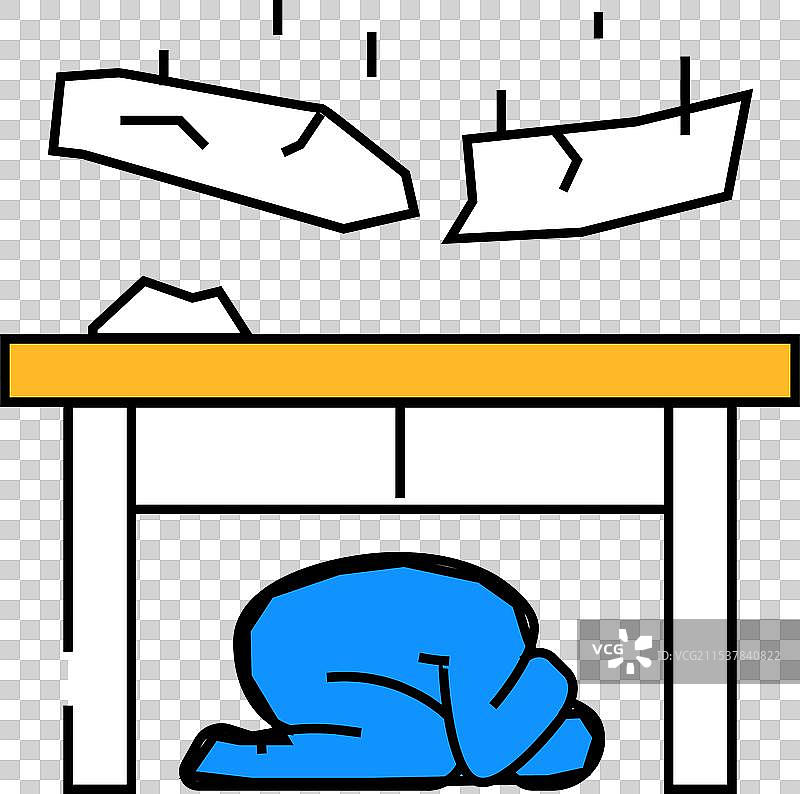 地震安全图标颜色图片素材