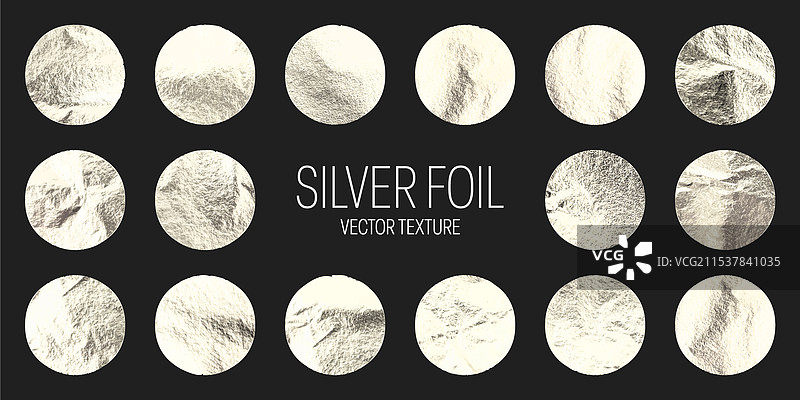 银色箔纸闪亮的手工圆圈金色图片素材