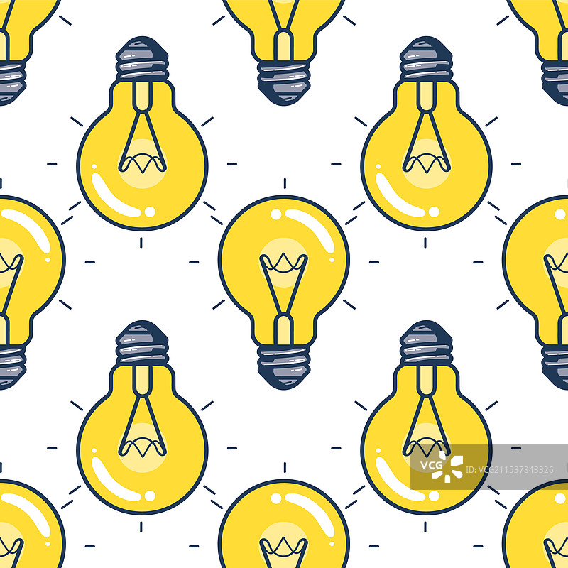 黄色灯泡的图案与光线图片素材