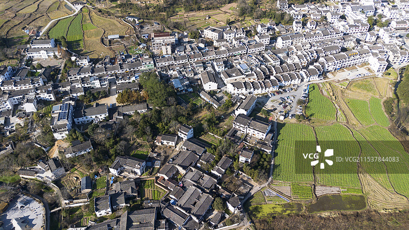 航拍查济古村图片素材