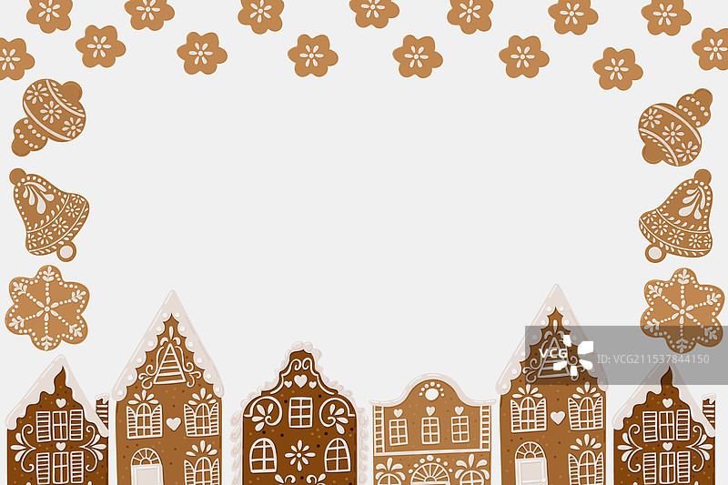 冬季假期姜饼模板与图片素材