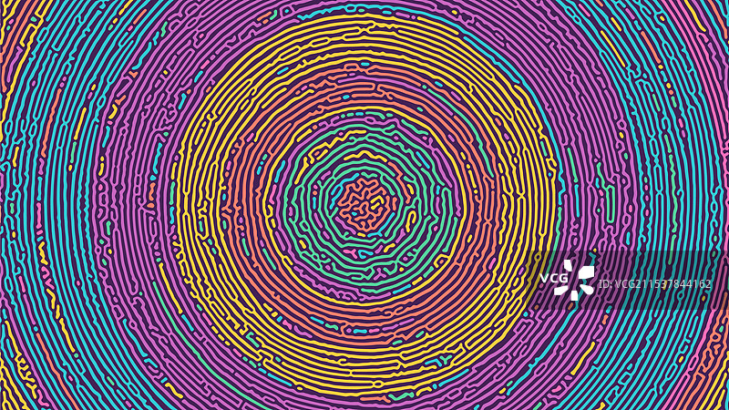 色彩斑斓的抽象反应扩散圆形图案图片素材