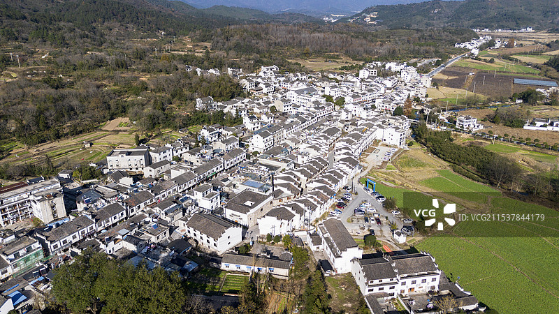 航拍查济古村图片素材