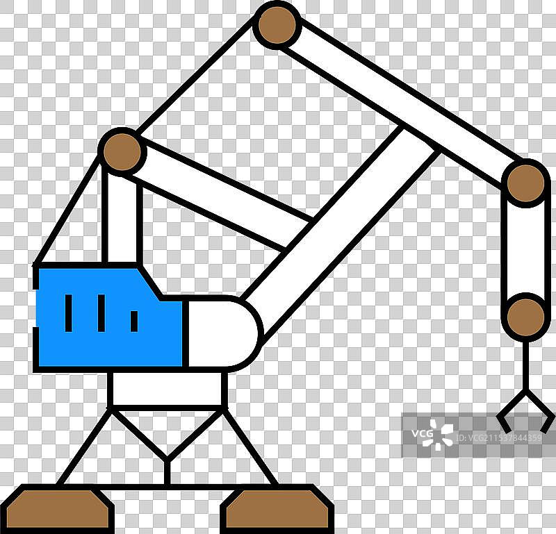 卸载钢铁生产图标 彩色图片素材