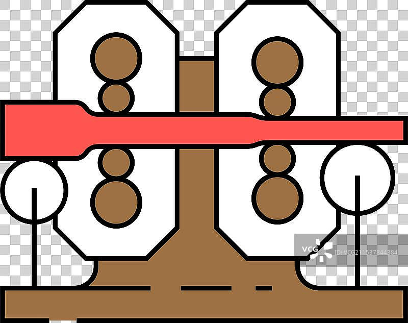 冷轧钢生产图标 彩色图片素材