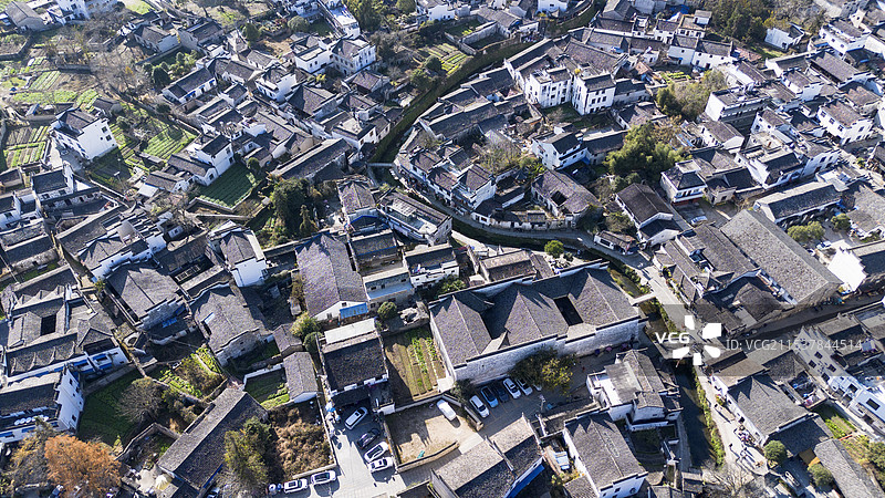 航拍查济古村图片素材