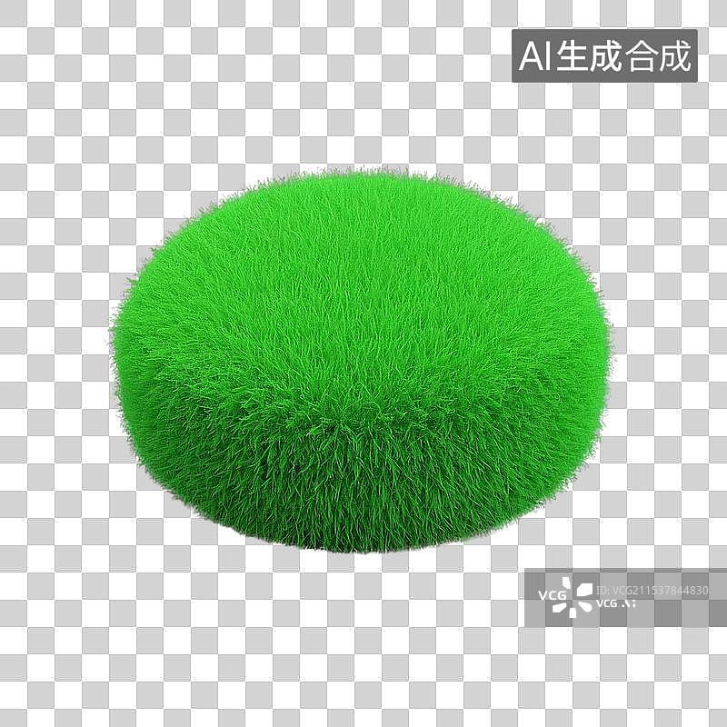【AI数字艺术】3D毛毡材质的草坪图标图片素材