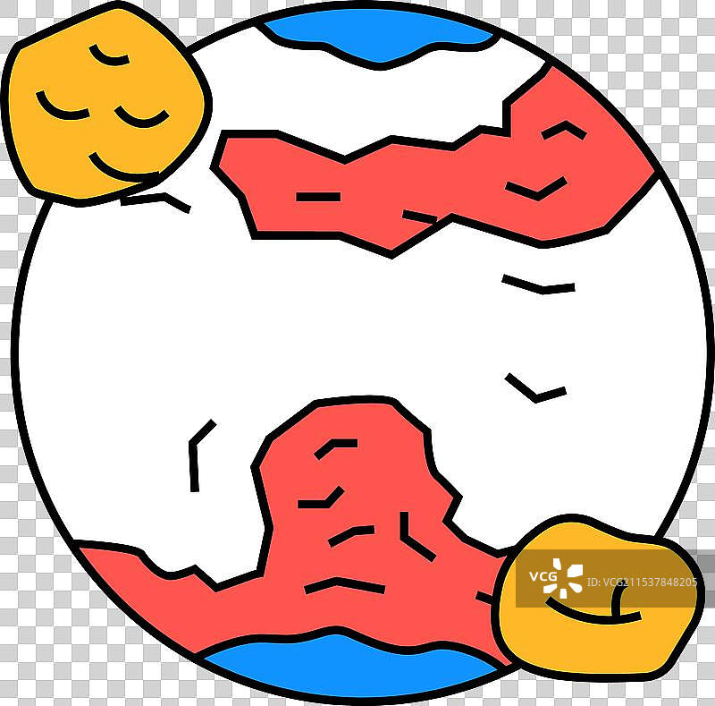 红色星球火星图标颜色图片素材