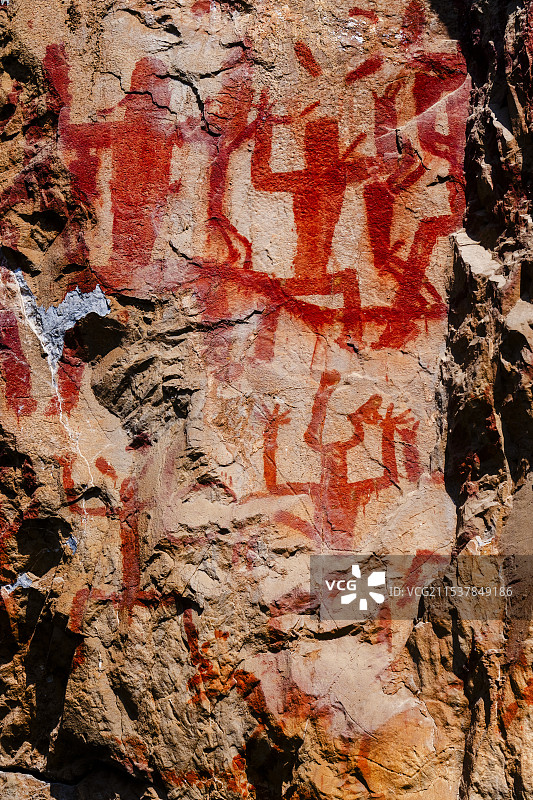 崇左宁明花山岩画风景区图片素材