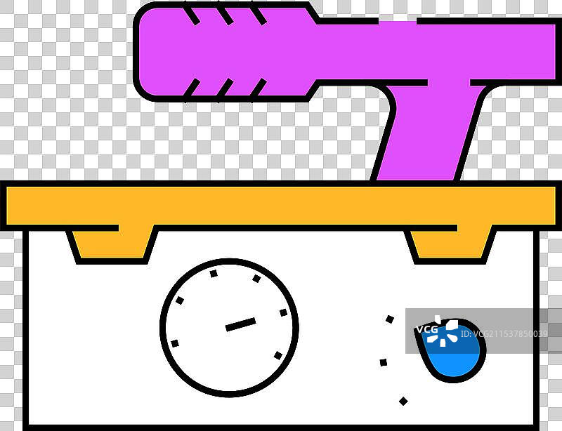 盖革计数器核能图标颜色图片素材