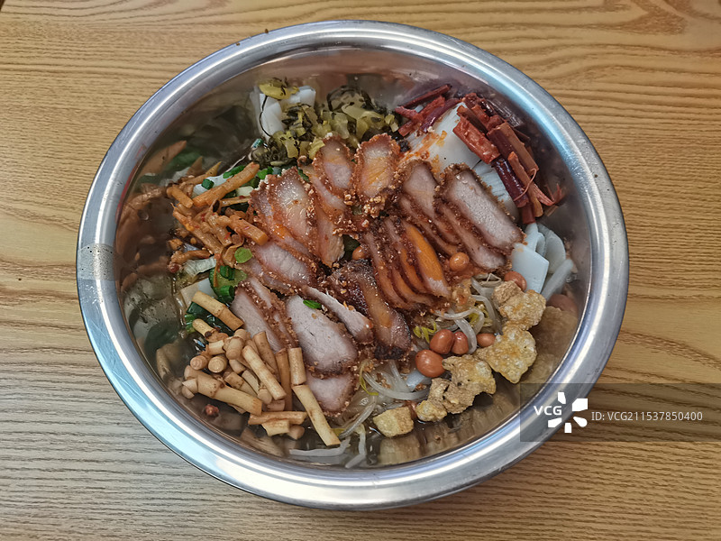 河池手工叉烧干捞粉图片素材