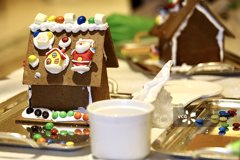 圣诞节姜饼屋图片素材